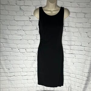 Diane Von Furstenberg Black Sheath Midi Dress Cocktail